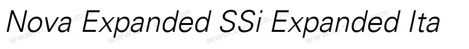 Nova Expanded SSi Expanded Italic字体转换